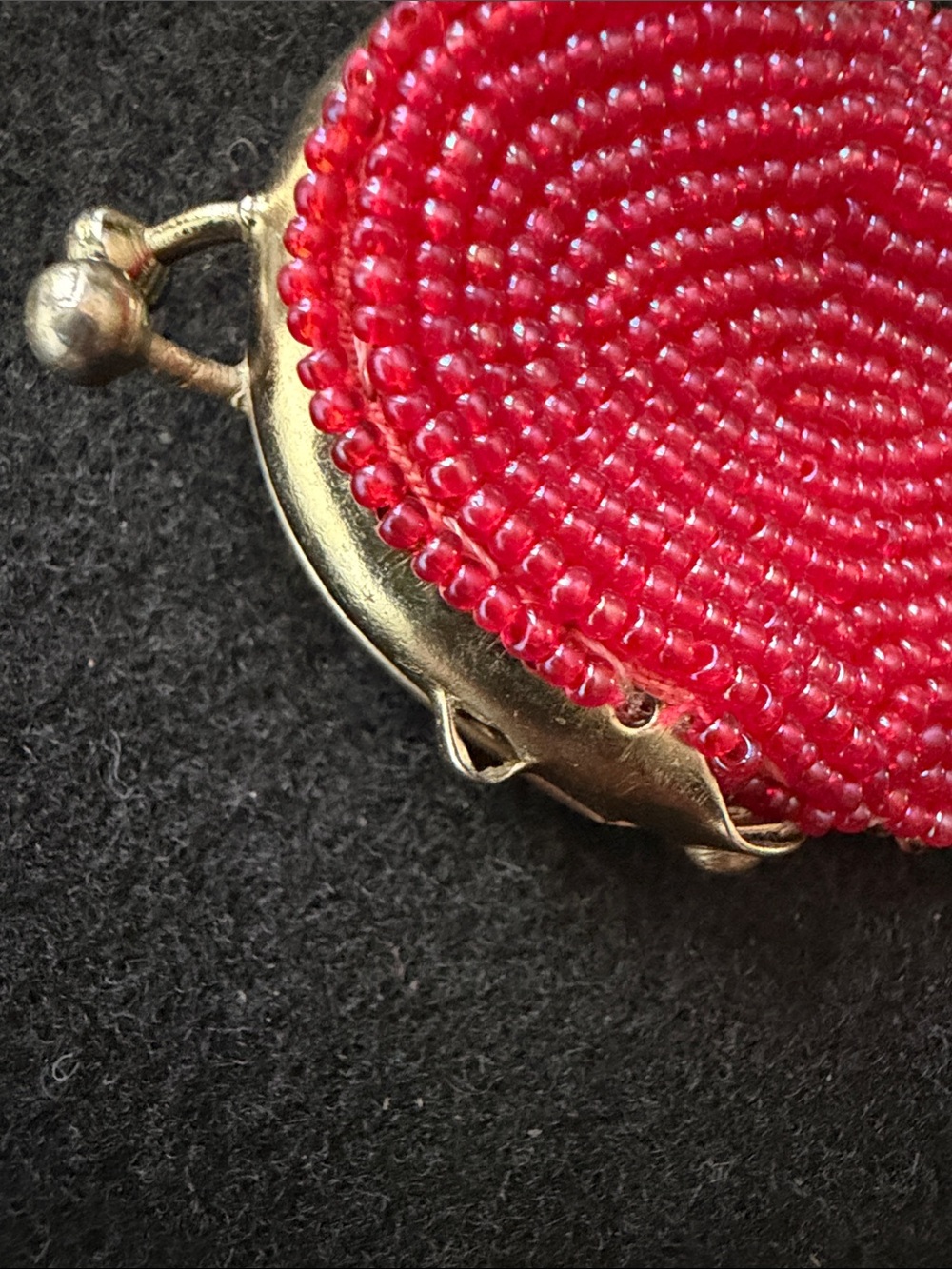 Vintage Beaded Strawberry Coin Purse Handmade in Korea - Picture 4 of 5